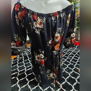 bubble b junior plus‎ off-the-shoulder top 2xl